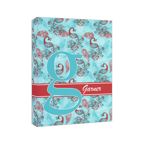 Peacock 8x10 - Canvas Print - Angled View