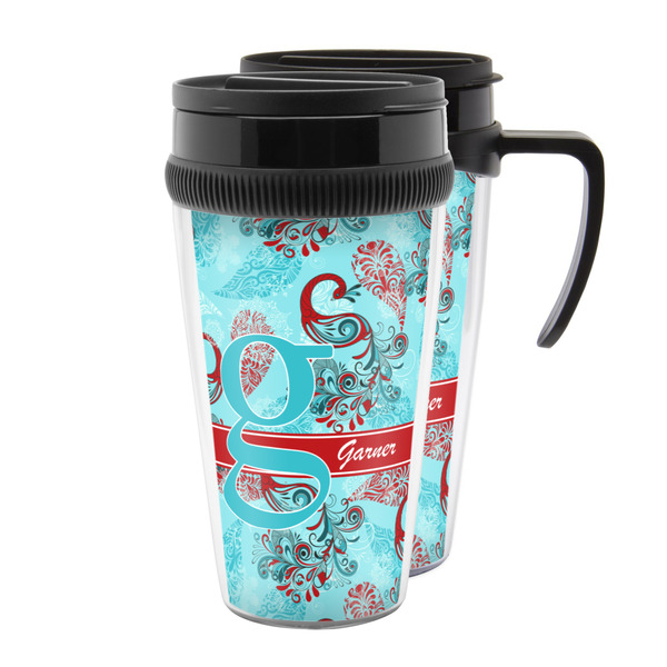 Custom Peacock Acrylic Travel Mug (Personalized)