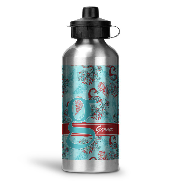Custom Peacock Water Bottle - Aluminum - 20 oz (Personalized)