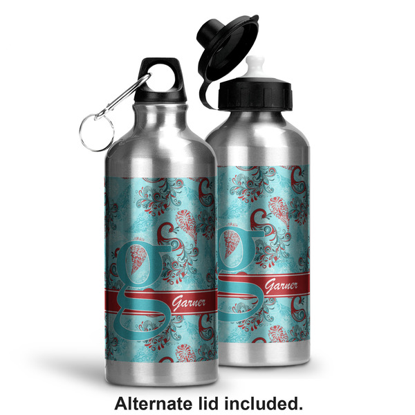 Peacock Aluminum Water Bottle - Alternate lid options