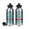 Peacock Aluminum Water Bottle - Front and Back