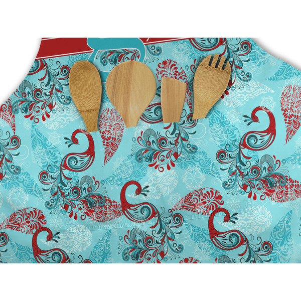 Peacock Apron - Pocket Detail with Props