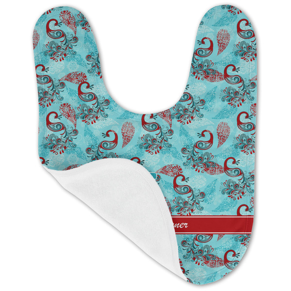 Peacock Baby Bib - AFT folded