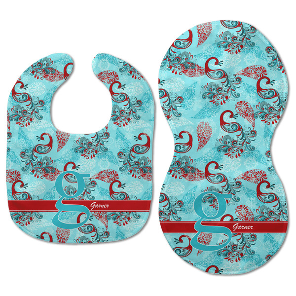 Peacock Baby Bib & Burp Set - Approval (new bib & burp)