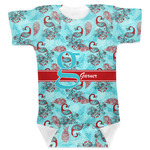 Peacock Baby Bodysuit 3-6 w/ Name and Initial
