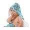 Peacock Baby Hooded Towel on Child