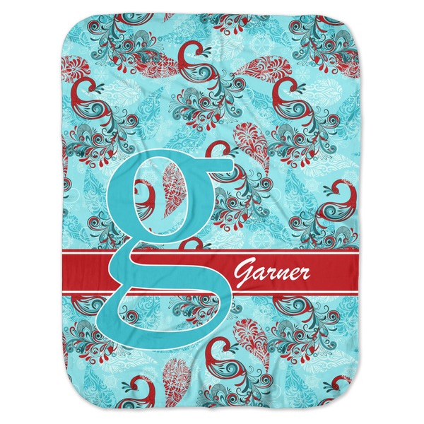 Custom Peacock Baby Swaddling Blanket (Personalized)