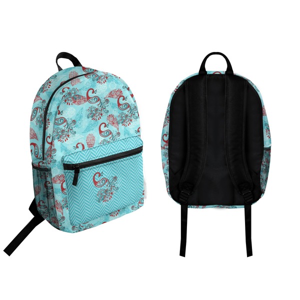 Peacock Backpack front and back - Apvl