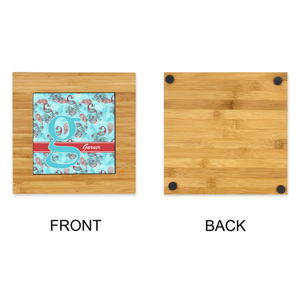 Peacock Bamboo Trivet with 6" Tile - APPROVAL