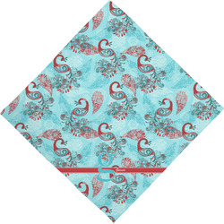 Peacock Dog Bandana Scarf w/ Name and Initial