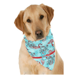 Peacock Dog Bandana Scarf w/ Name and Initial