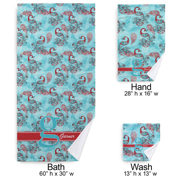 Peacock Bath Towel Sets - 3-piece - Approval