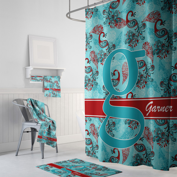 Peacock Bath Towel Sets - 3-piece - In Context