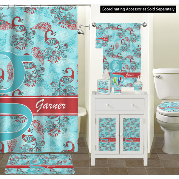 Peacock Bathroom Scene