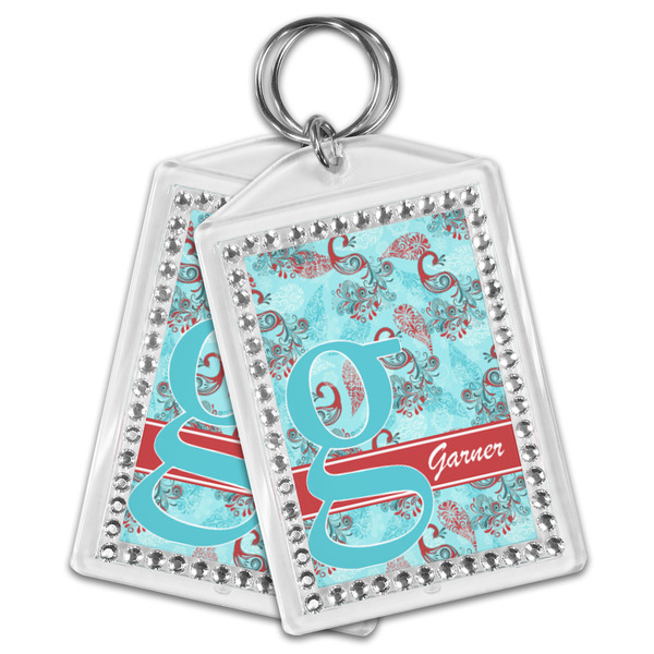 Peacock Bling Keychain - MAIN