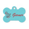 Peacock Bone Shaped Dog ID Tag - Small (Personalized)