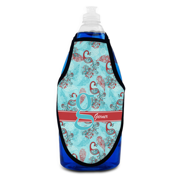 Peacock Bottle Apron - Soap - FRONT