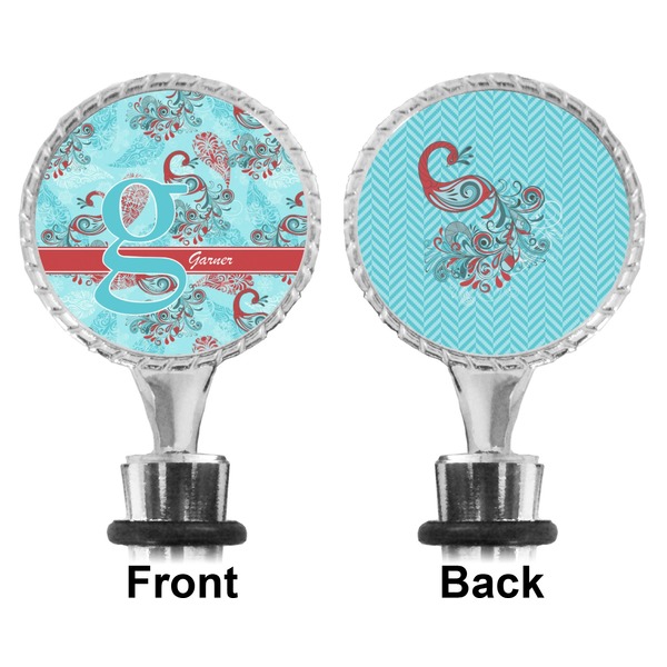 Peacock Bottle Stopper - Front and Back