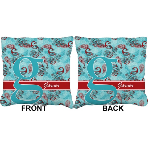 Peacock Burlap Pillow Approval