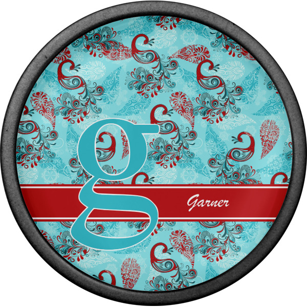 Peacock Cabinet Knob - Black - Front