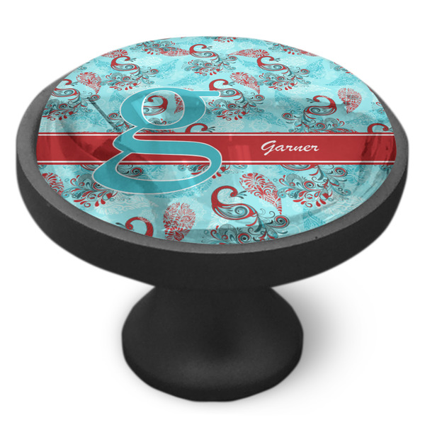 Peacock Cabinet Knob - Black - Side
