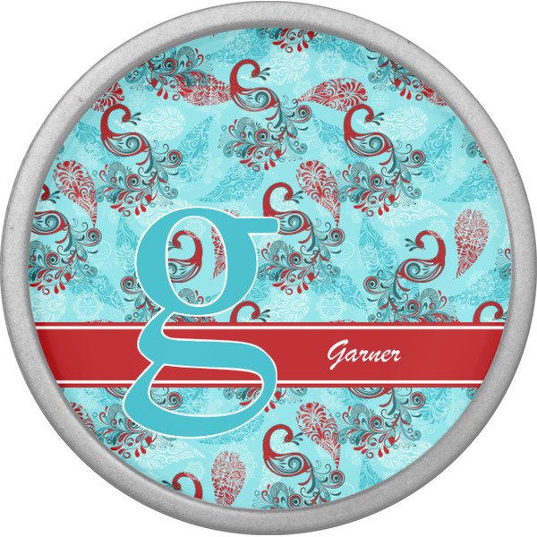 Peacock Cabinet Knob - Nickel - Front