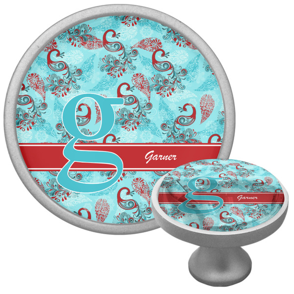 Peacock Cabinet Knob - Nickel - Multi Angle