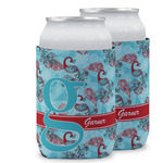 Peacock Can Cooler (12 oz) w/ Name and Initial