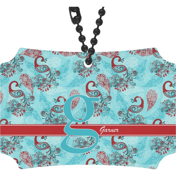 Custom Peacock Rear View Mirror Ornament (Personalized)