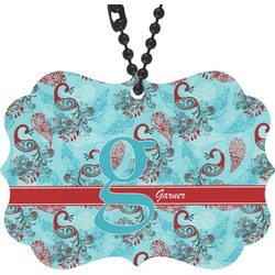 Peacock Rear View Mirror Charm (Personalized)