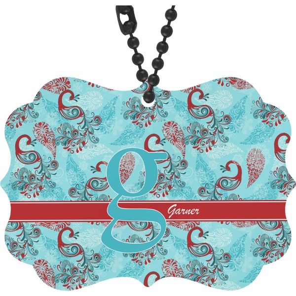 Custom Peacock Rear View Mirror Charm (Personalized)