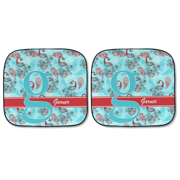 Peacock Car Sun Shades - FRONT