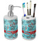 Peacock Ceramic Bathroom Accessories Set (Personalized)