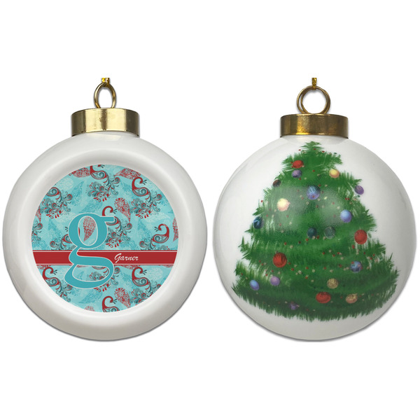Peacock Ceramic Christmas Ornament - X-Mas Tree (APPROVAL)