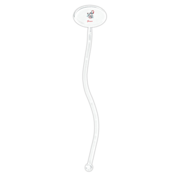 Peacock Clear Plastic 7" Stir Stick - Oval - Single Stick