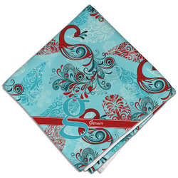 Peacock Cloth Dinner Napkin - Single w/ Name and Initial