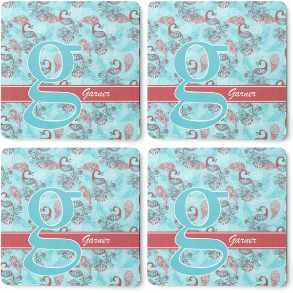 Peacock Coaster Rubber Back - Apvl