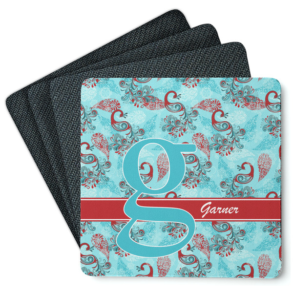 Peacock Coaster Rubber Back - Main