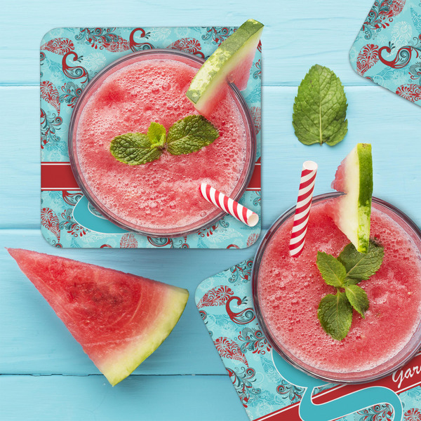 Peacock Coaster Set - LIFESTYLE