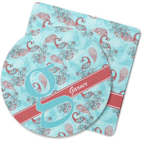 Custom Peacock Rubber Backed Coaster (Personalized)
