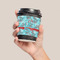 Peacock Coffee Cup Sleeve - LIFESTYLE