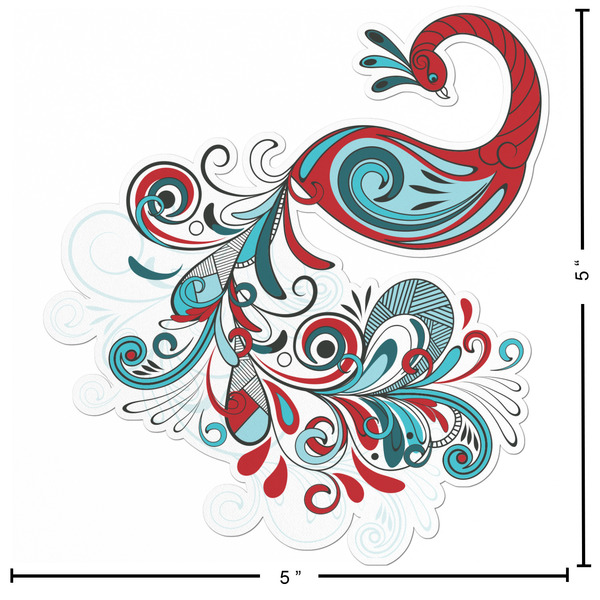 Peacock Custom Shape Iron On Patches - L - APPROVAL