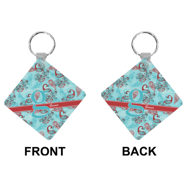 Peacock Diamond Keychain (Front + Back)