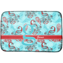 Peacock Dish Drying Mat w/ Name and Initial