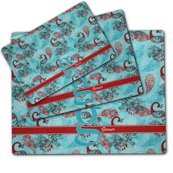 Peacock Dog Food Mat - MAIN (sm, med, lrg)