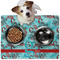 Peacock Dog Food Mat - Medium w/ Name and Initial