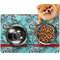 Peacock Dog Food Mat - Small w/ Name and Initial
