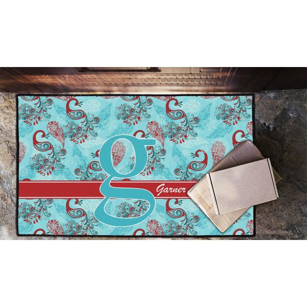 Peacock Door Mat - LIFESTYLE (Lrg)