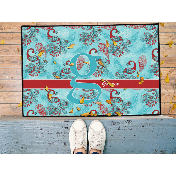 Peacock Door Mat - LIFESTYLE (Med)