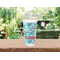 Peacock Double Wall Tumbler with Straw Lifestyle